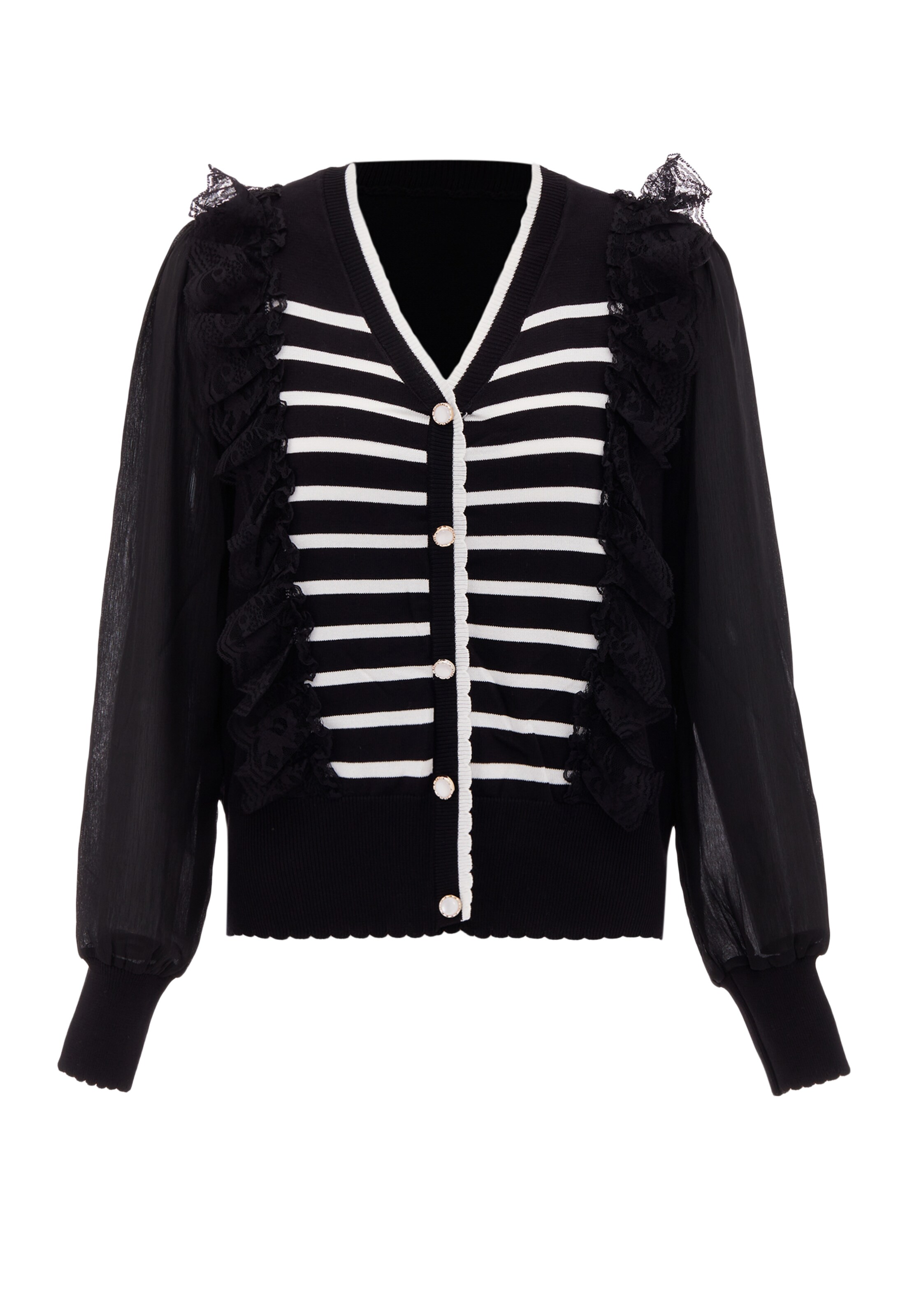 NAEMI Cardigan i sort: forside