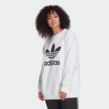 ADIDAS ORIGINALS Dressipluus 'Trefoil Crew ', värv valge: eest vaates