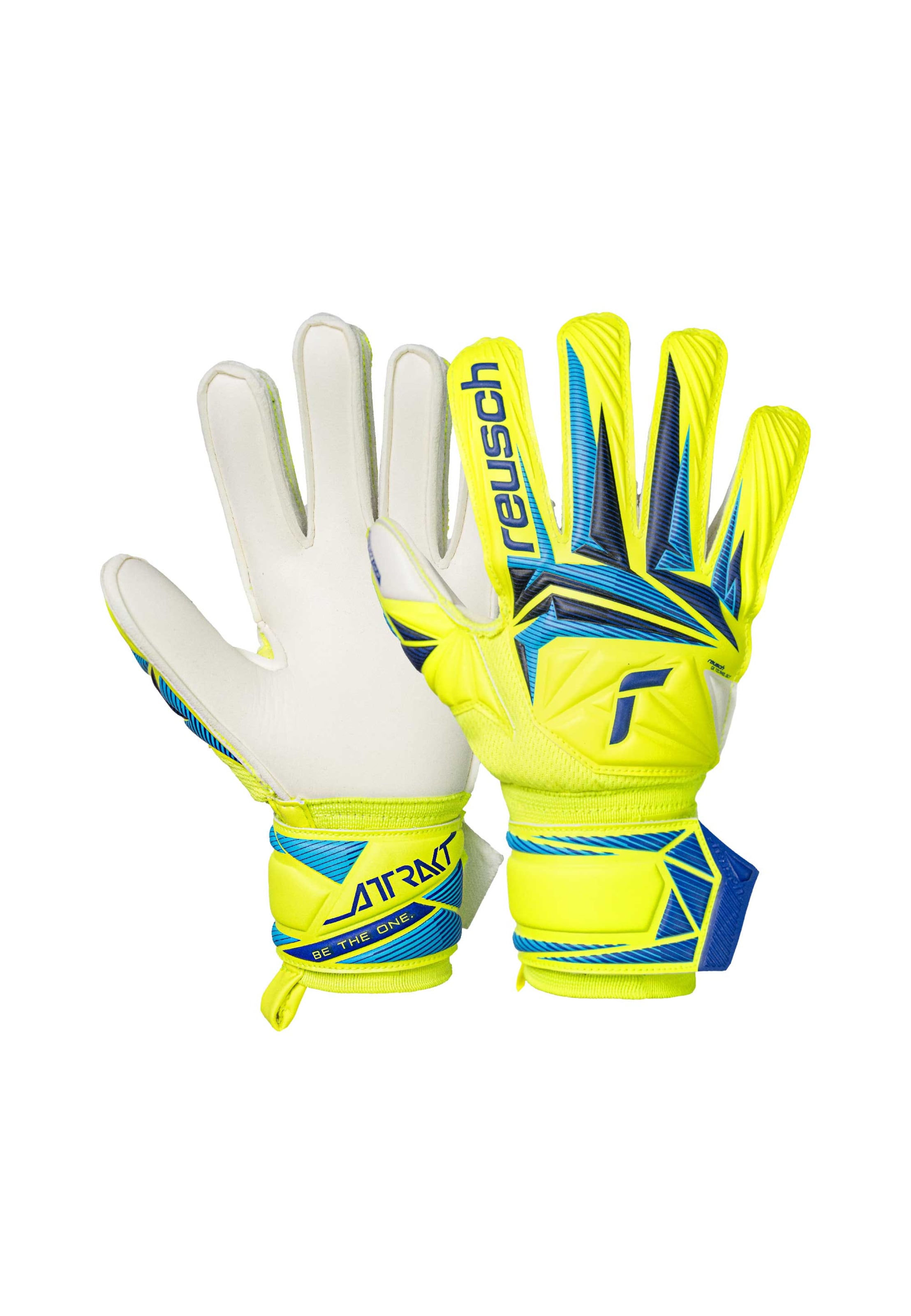 REUSCH Torwarthandschuhe 'Attrakt Advance Junior' in Gelb: Vorderseite