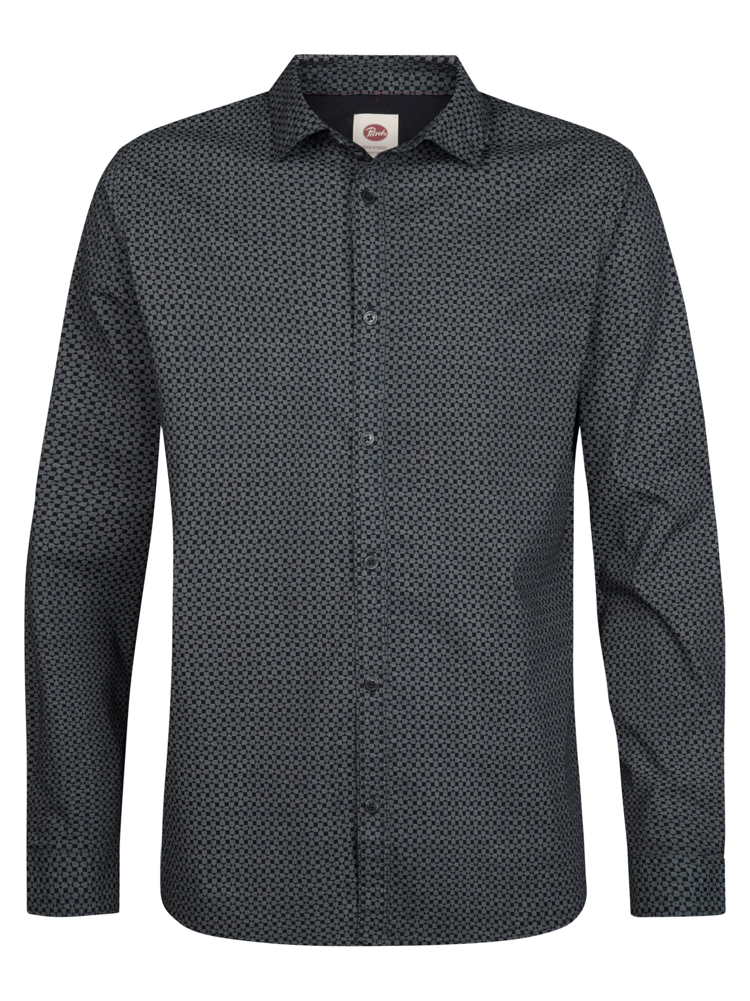 Chemise Petrol Industries en bleu : devant