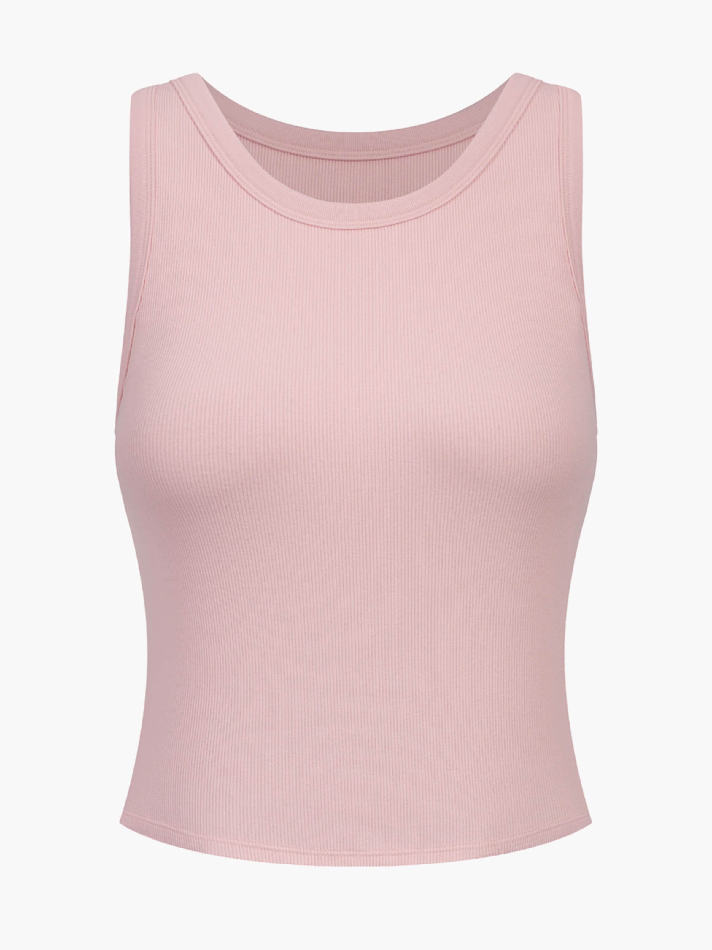 cfab (formerly creamy fabrics) Top 'Tank Bratop' in Roze: voorkant