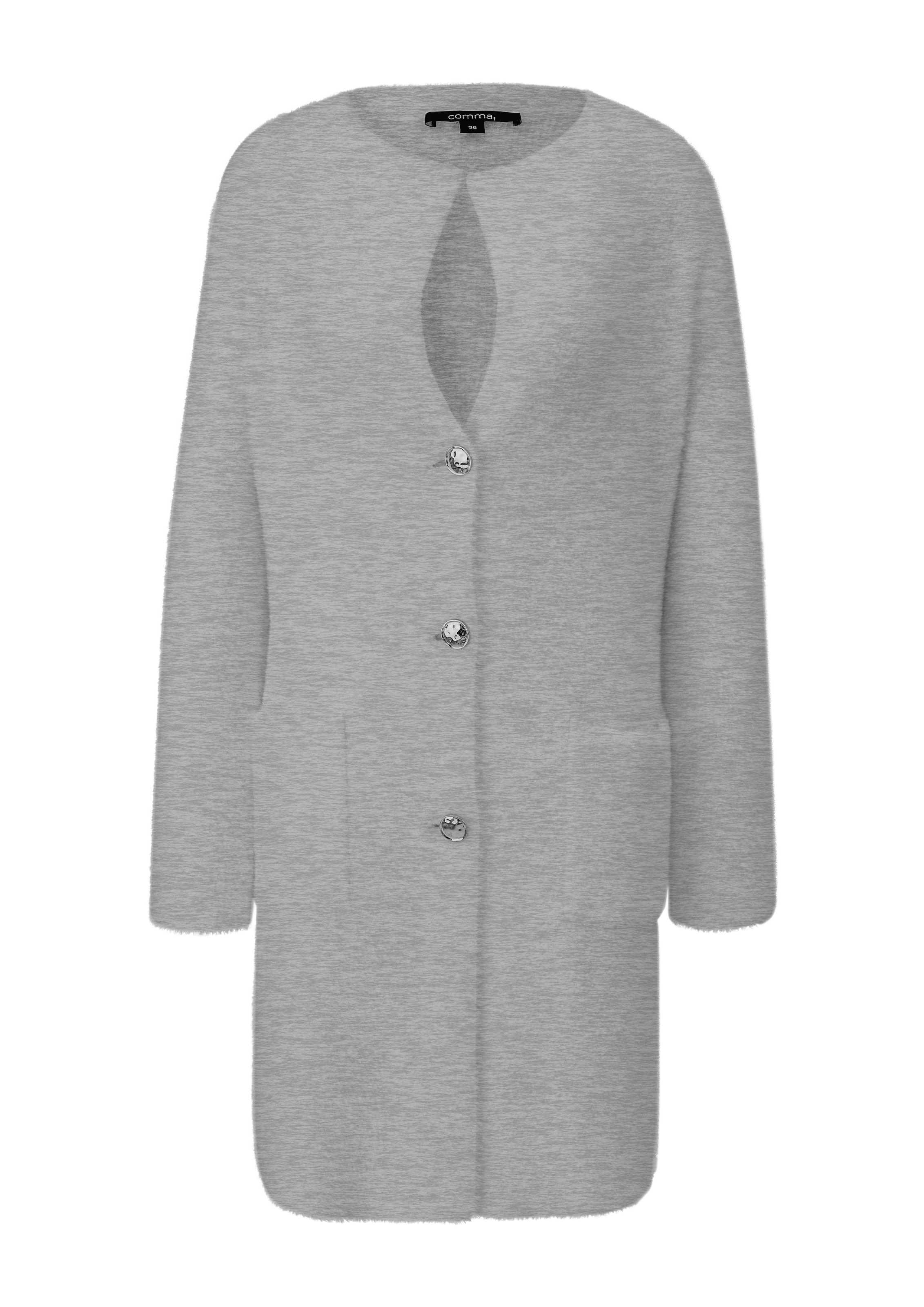 COMMA Strickjacke in Grau: Vorderseite