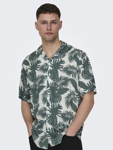 Only & Sons - Regular Fit Camisa 'Dash' em verde