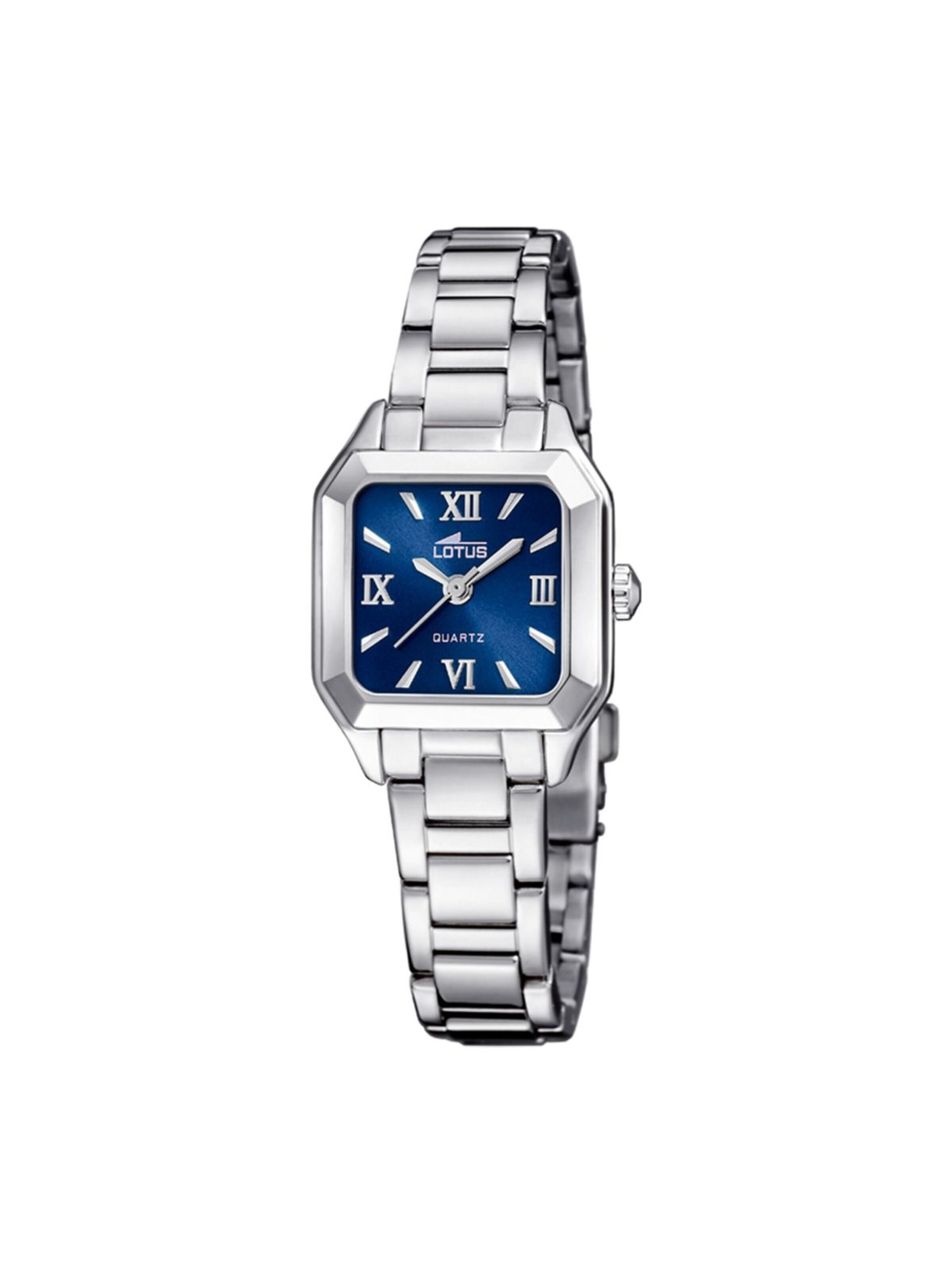 Montre à affichage analogique Lotus en bleu : devant