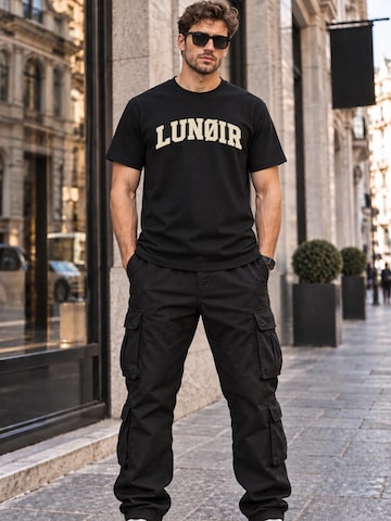 LUNØIR Studio Shirt 'Only You Know the Fight' in Zwart