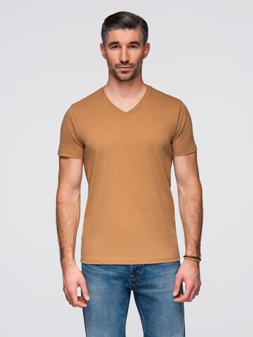 Ombre Shirt in Bruin: voorkant