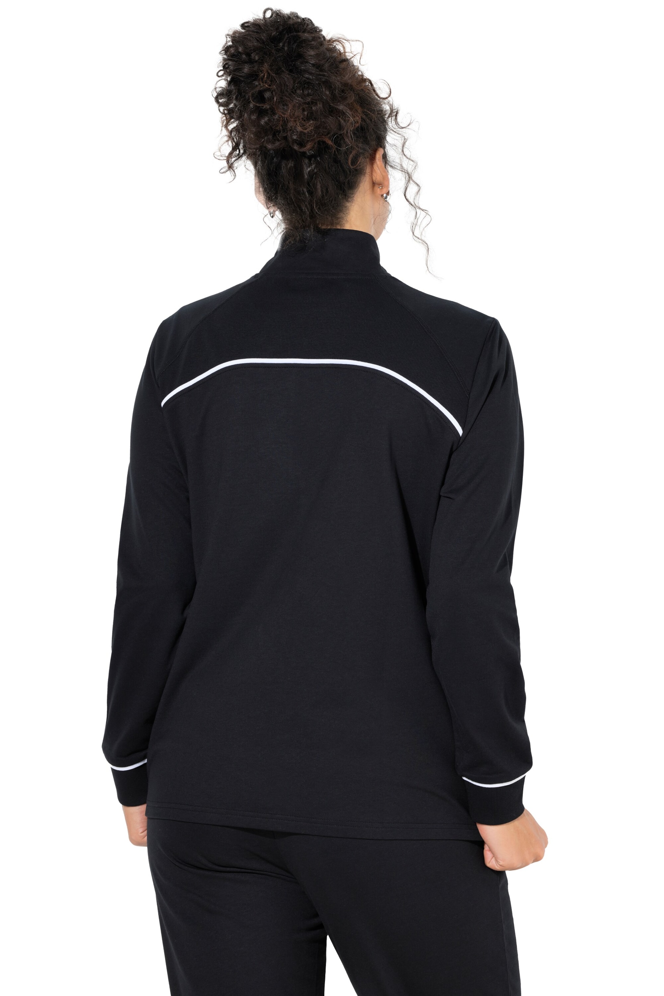 Ulla Popken Sweatvest in Zwart