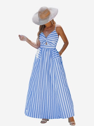 Cupshe Beach Dress in Blue: front