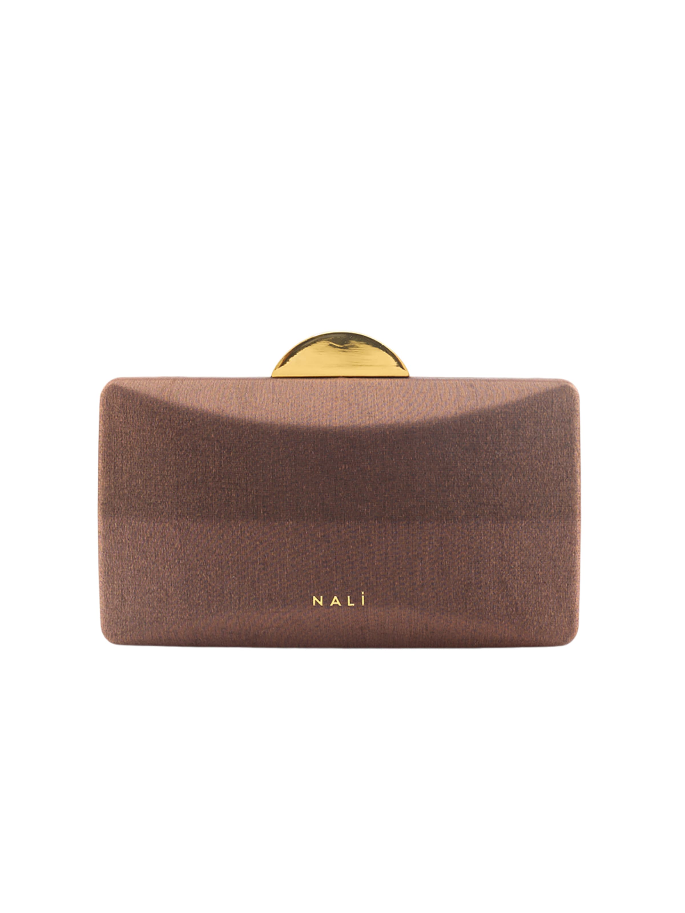 NALì Clutch in Brown: front