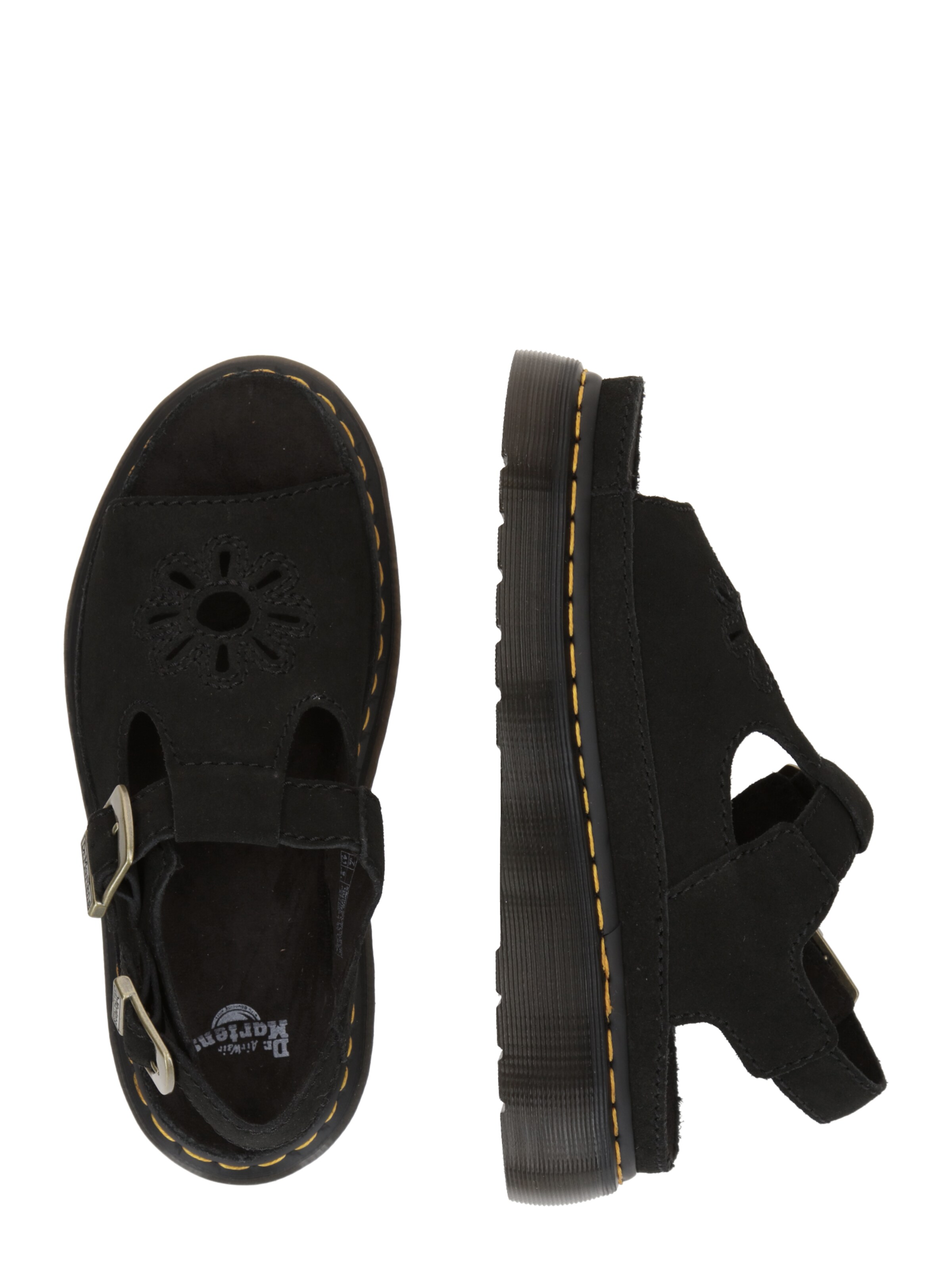 Sandale 'Dunnet Flower' de la Dr. Martens pe negru