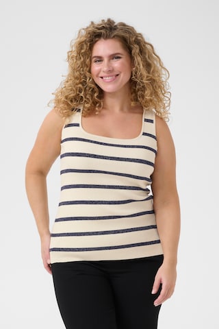 KAFFE CURVE Pullover 'KCMorina' in Beige: Vorderseite