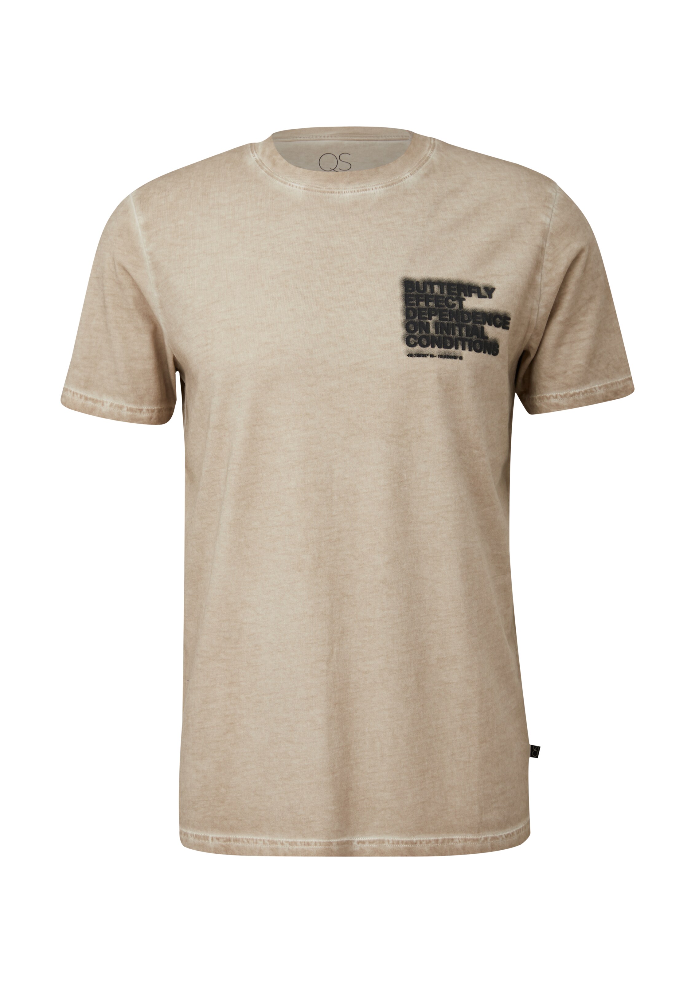T-Shirt QS en beige : devant