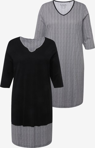 Chemise de nuit Ulla Popken en noir : devant