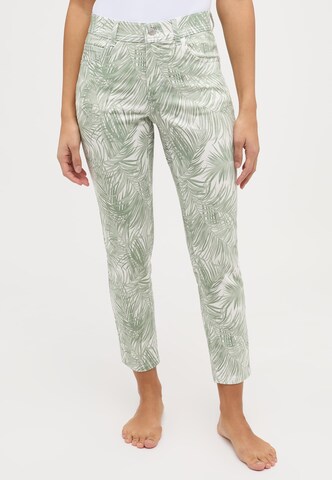 Coupe slim Pantalon 'Ornella' Angels en vert : devant