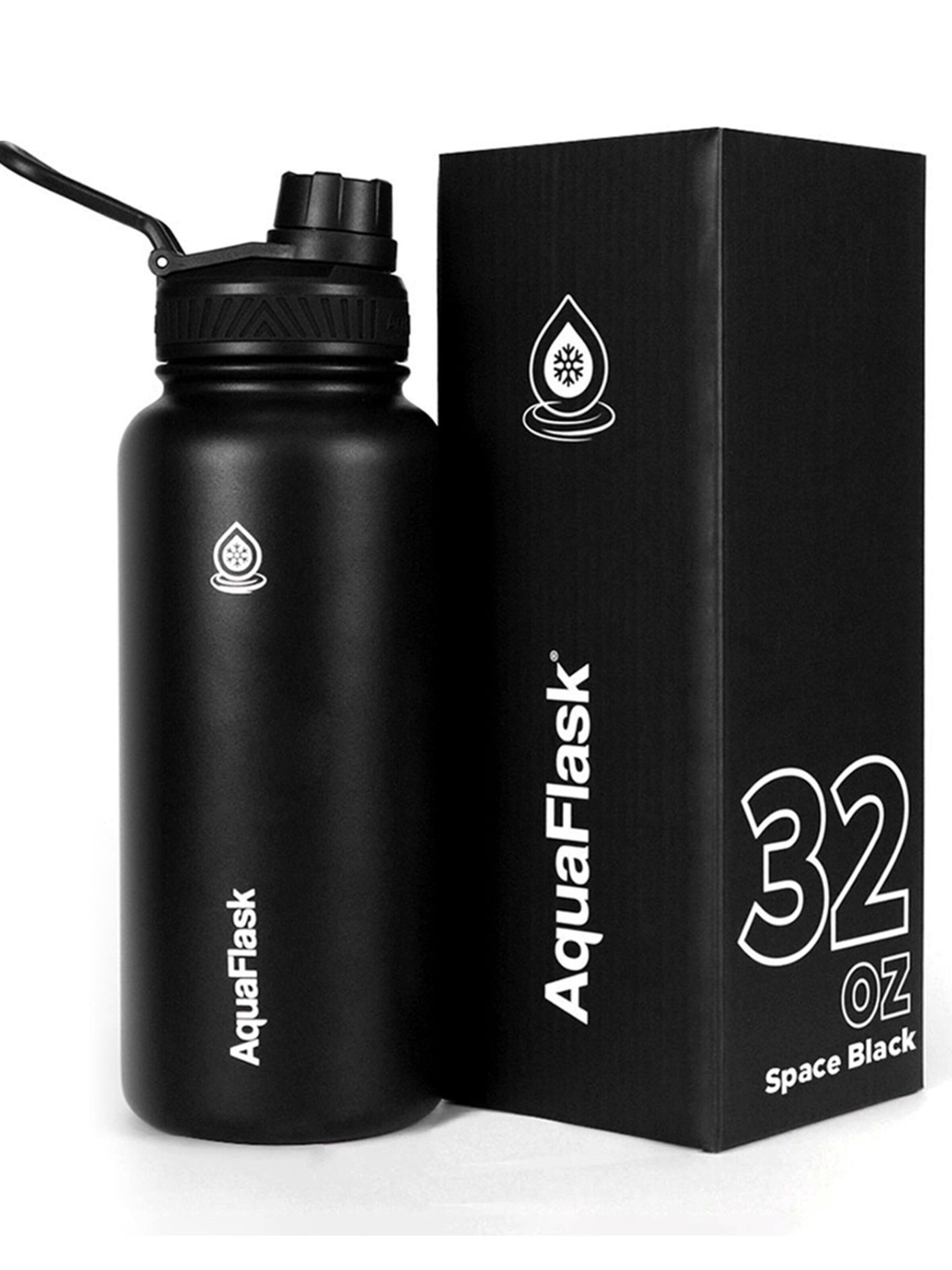 AquaFlask Láhev na vodu 'AquaFlask Termoláhev REGULAR 946 ml LEMON SLUSH' – černá