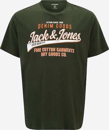 Jack & Jones Plus Shirt in Groen: voorkant