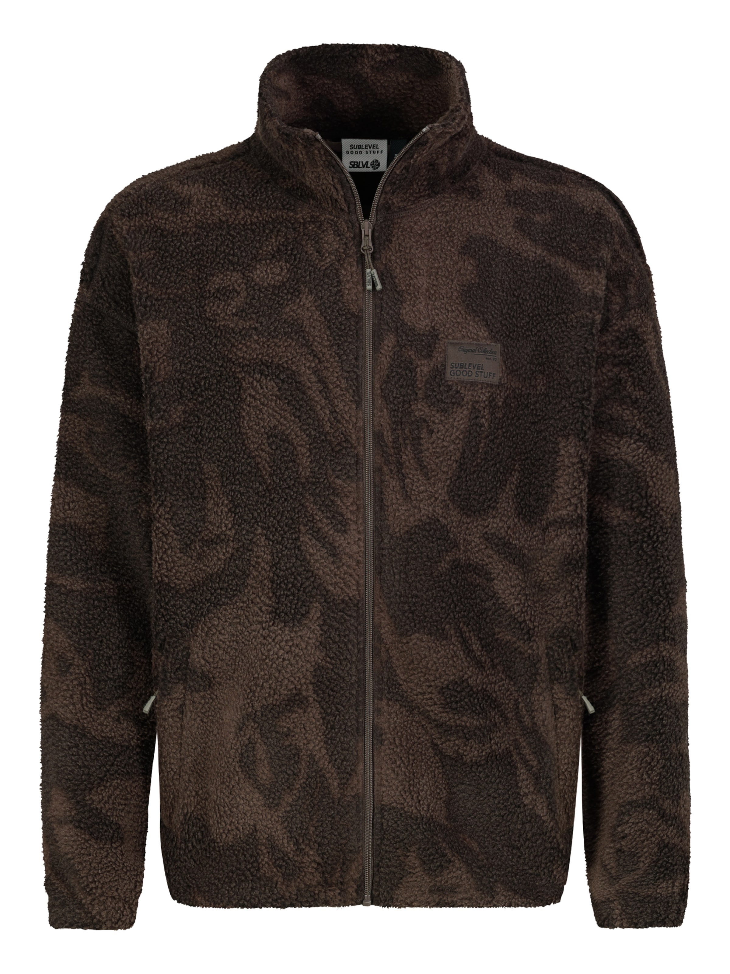 Sublevel Fleece jas in Bruin: voorkant