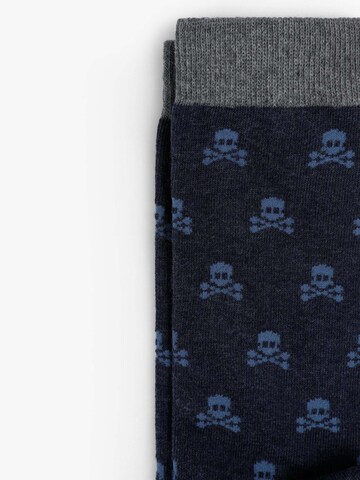 Chaussettes 'Skull' Scalpers en bleu