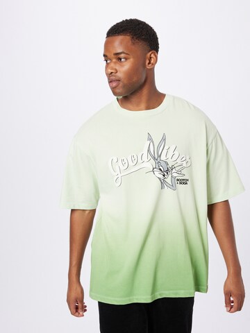 SCOTCH & SODA Тениска 'Bugs Bunny' в зелено: отпред