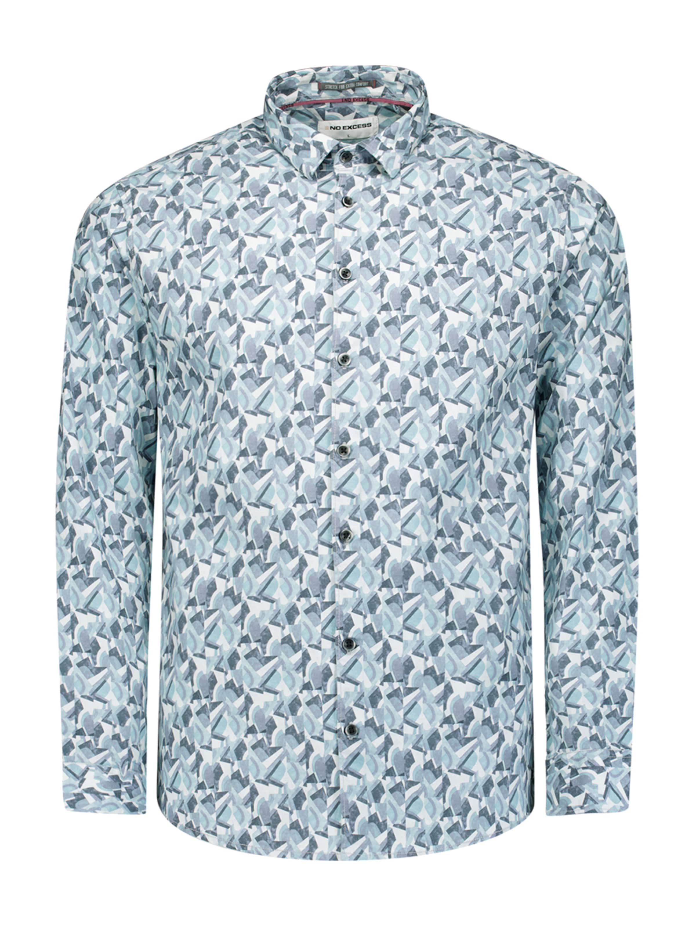No Excess Regular fit Overhemd in Grijs: voorkant