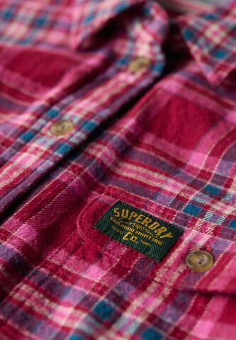 Superdry Blouse 'Lumberjack' in Roze