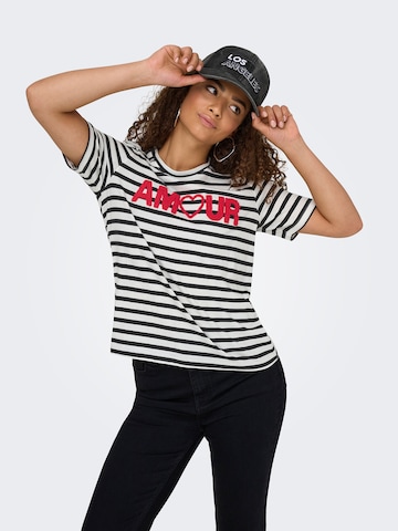 ONLY T-Shirt 'ONLKIKO' in Weiß