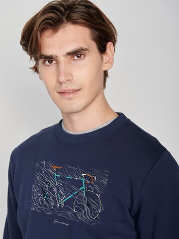 GREENBOMB Sweatshirt 'Bike Storm' in Blue