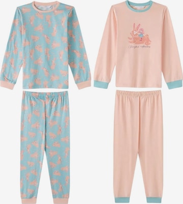 Pigiama 'PENTI Mädchen Bunny Ride Baumwoll-Schlafanzug-Set mit langen Ärmeln' di Penti in colori misti: frontale