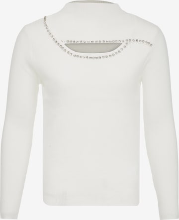 Pull-over nolie en blanc : devant