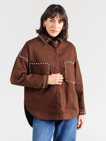 miss goodlife Between-season jacket in Brown: front