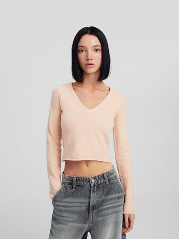 Bershka Sweater in Pink: front