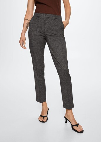 MANGO Slimfit Pantalon 'Warm' in Grijs: voorkant