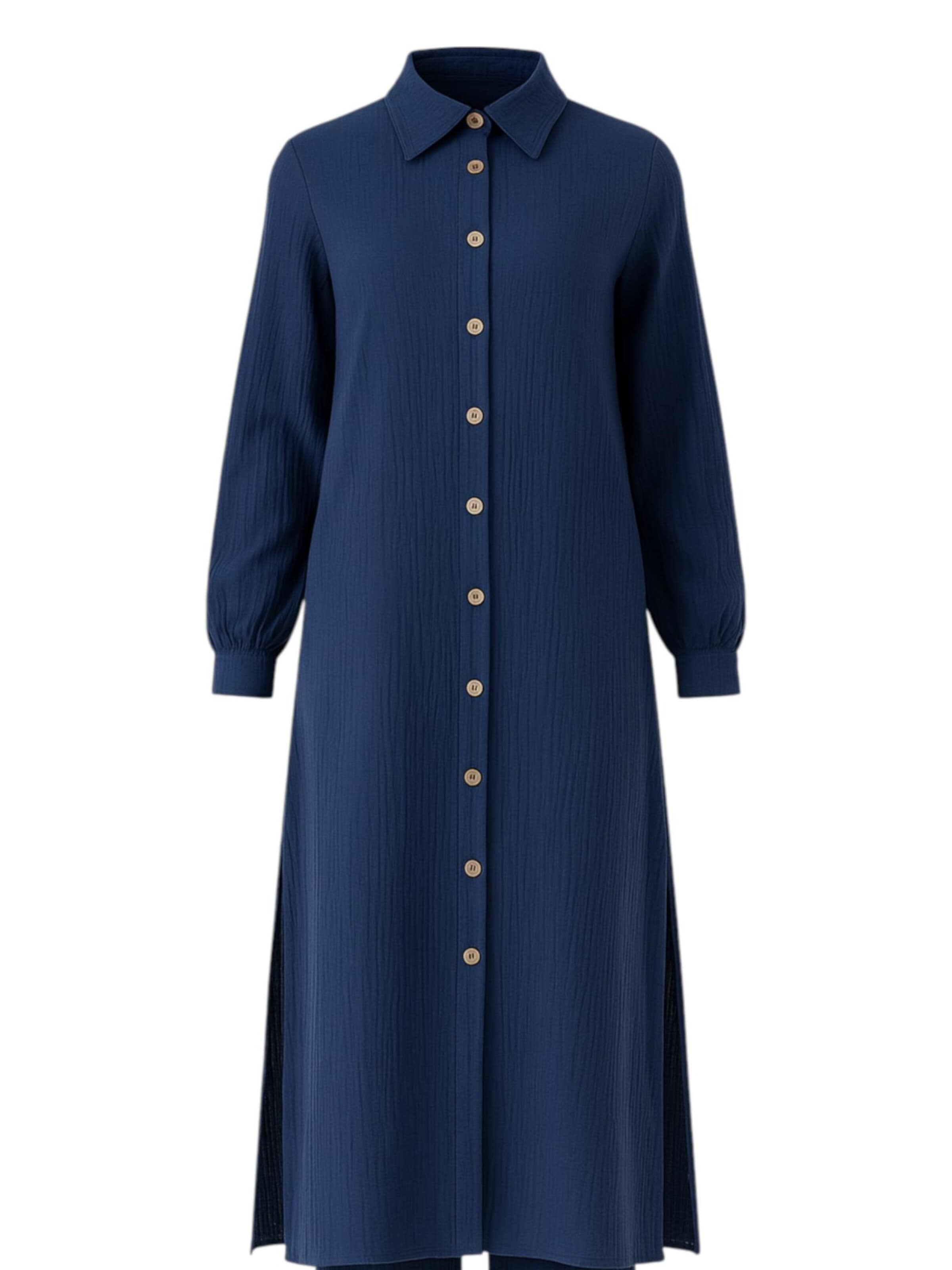 WENOR - Blusa 'Nergis' en azul: frente