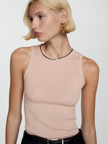 Tops en tricot 'LULA' MANGO en rose : devant