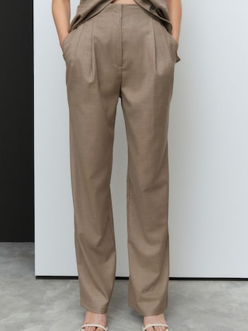 Next Regular Pants in Beige: front