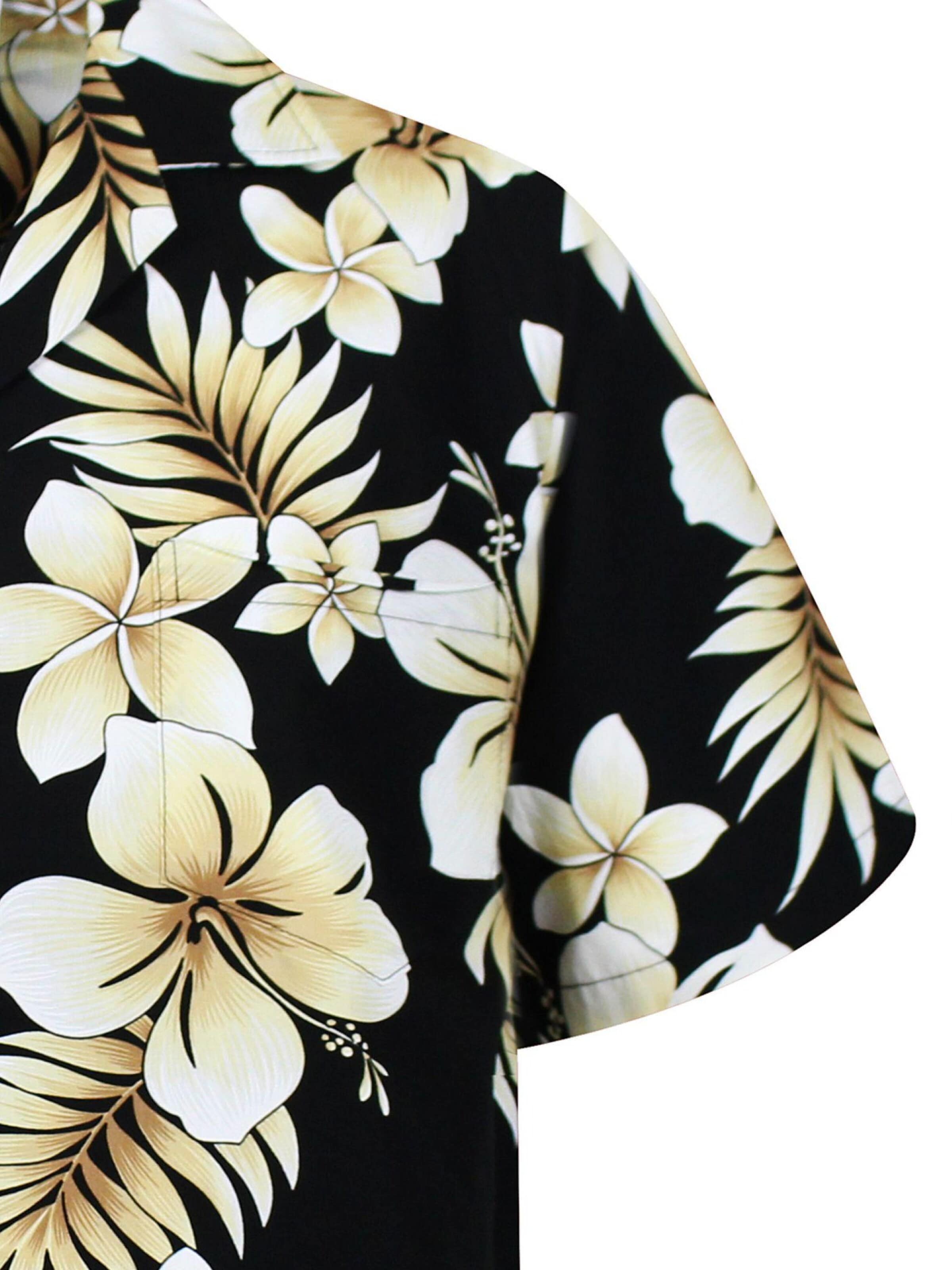 Pacific Legend Regular fit Button Up Shirt 'Goldblume' in Black