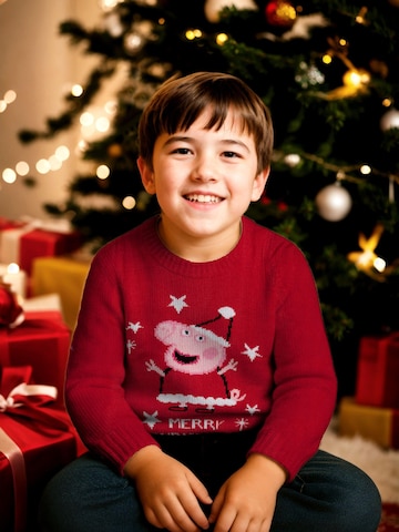 Peppa Pig Sweater 'Weihnachtspullover Peppa Wutz' in Red