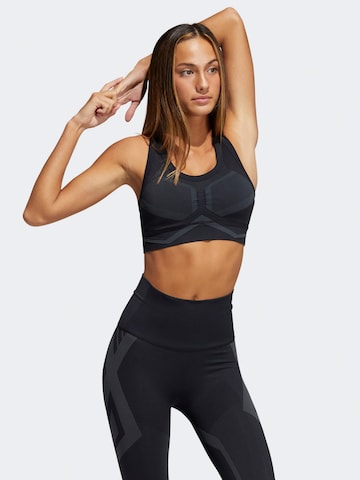 ADIDAS SPORTSWEAR - Soutien Bustier Soutien de desporto em preto: frente