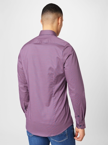 OLYMP - Regular Fit Camisa 'Level 5' em roxo