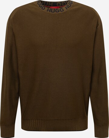 HUGO Sweater 'Smarlo' in Green: front