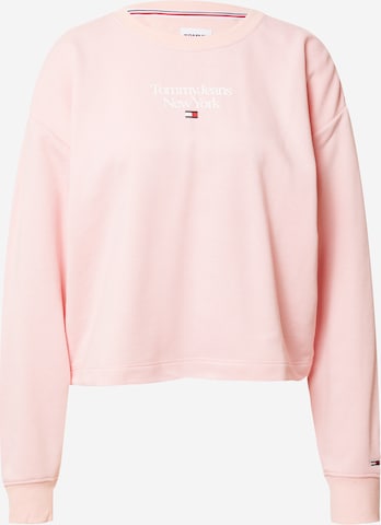 Tommy Jeans Mikina – pink: přední strana