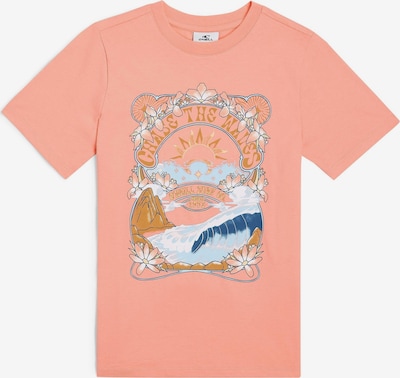 Marškinėliai iš O'NEILL, spalva – mėlyna / šviesiai mėlyna / ruda (konjako) / koralų splava, Prekių apžvalga