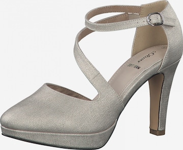 s.Oliver - Zapatos destalonado en plata: frente