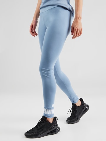 PUMA Skinny Sportbroek 'ESS No. 1' in Blauw: voorkant