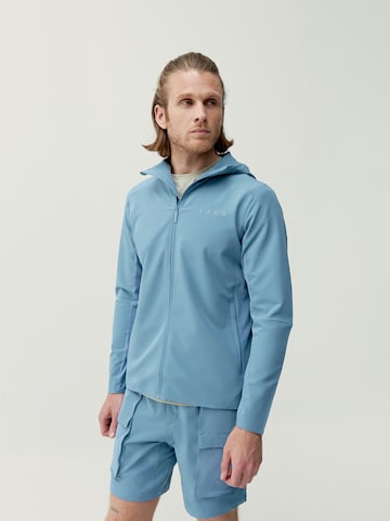 Born Living Yoga Athletic Jacket 'Sittang' in Blue: front