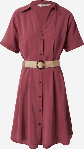 Rochie tip bluză 'ONLNica' de la ONLY pe roșu: față