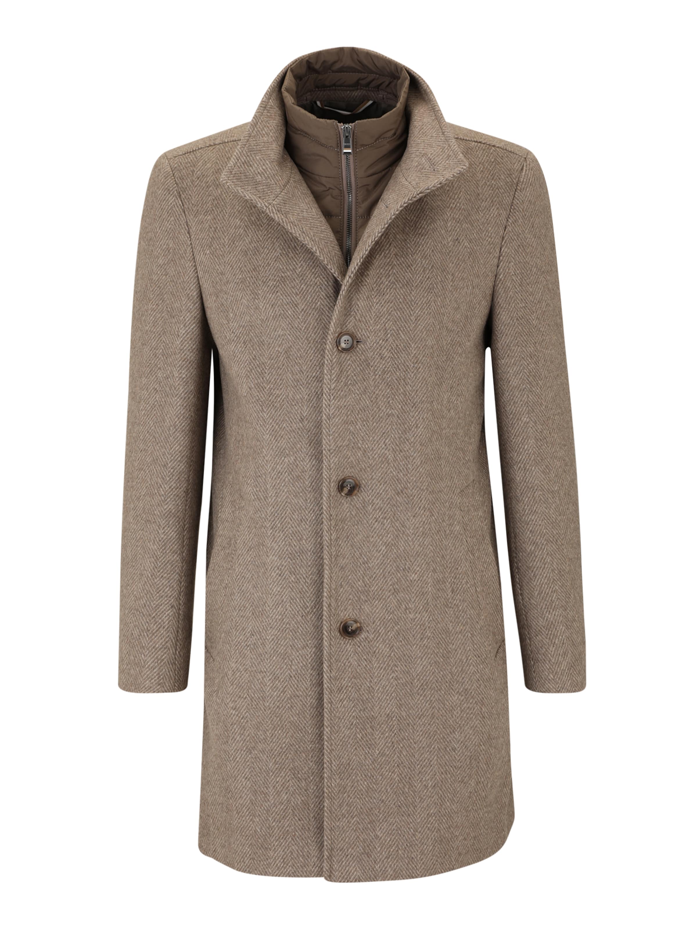 BOSS Демисезонное пальто 'H-Hyde-SU-Bib-C-254' в Бежевый: спереди