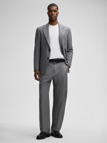 STRELLSON Loose fit Pleated Pants ' Jarod ' in Grey
