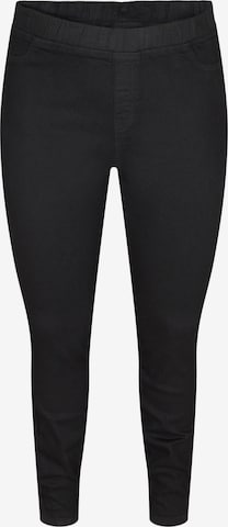 Zizzi Skinny Jeggings in Black: front