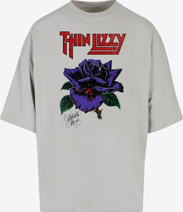 Merchcode Shirt 'Thin Lizzy - Rose' in Grijs: voorkant